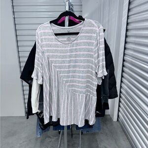 Livi | Tunic in Pink and Gray | size 18/20